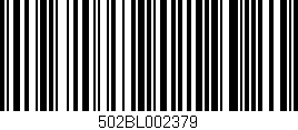 Código de barras (EAN, GTIN, SKU, ISBN): '502BL002379'