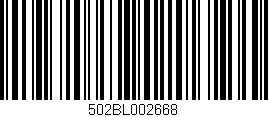 Código de barras (EAN, GTIN, SKU, ISBN): '502BL002668'