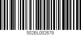 Código de barras (EAN, GTIN, SKU, ISBN): '502BL002679'