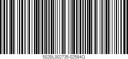 Código de barras (EAN, GTIN, SKU, ISBN): '502BL002735-02584G'