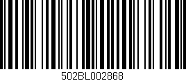 Código de barras (EAN, GTIN, SKU, ISBN): '502BL002868'