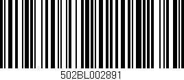 Código de barras (EAN, GTIN, SKU, ISBN): '502BL002891'