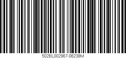 Código de barras (EAN, GTIN, SKU, ISBN): '502BL002967-06238M'