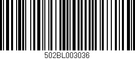 Código de barras (EAN, GTIN, SKU, ISBN): '502BL003036'