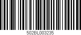 Código de barras (EAN, GTIN, SKU, ISBN): '502BL003235'