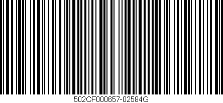 Código de barras (EAN, GTIN, SKU, ISBN): '502CF000657-02584G'