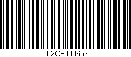 Código de barras (EAN, GTIN, SKU, ISBN): '502CF000657'