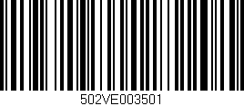 Código de barras (EAN, GTIN, SKU, ISBN): '502VE003501'