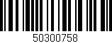 Código de barras (EAN, GTIN, SKU, ISBN): '50300758'