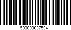 Código de barras (EAN, GTIN, SKU, ISBN): '5030930075941'