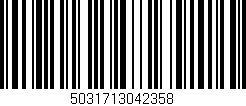 Código de barras (EAN, GTIN, SKU, ISBN): '5031713042358'