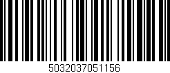 Código de barras (EAN, GTIN, SKU, ISBN): '5032037051156'