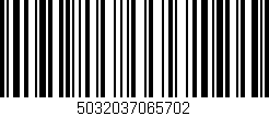 Código de barras (EAN, GTIN, SKU, ISBN): '5032037065702'