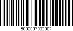 Código de barras (EAN, GTIN, SKU, ISBN): '5032037092807'