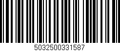 Código de barras (EAN, GTIN, SKU, ISBN): '5032500331587'