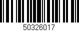 Código de barras (EAN, GTIN, SKU, ISBN): '50326017'
