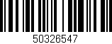 Código de barras (EAN, GTIN, SKU, ISBN): '50326547'