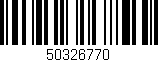 Código de barras (EAN, GTIN, SKU, ISBN): '50326770'