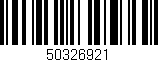 Código de barras (EAN, GTIN, SKU, ISBN): '50326921'