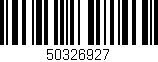 Código de barras (EAN, GTIN, SKU, ISBN): '50326927'