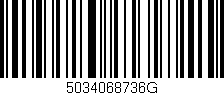 Código de barras (EAN, GTIN, SKU, ISBN): '5034068736G'