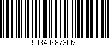 Código de barras (EAN, GTIN, SKU, ISBN): '5034068736M'