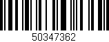 Código de barras (EAN, GTIN, SKU, ISBN): '50347362'