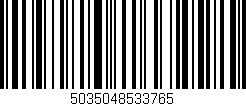 Código de barras (EAN, GTIN, SKU, ISBN): '5035048533765'