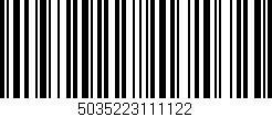 Código de barras (EAN, GTIN, SKU, ISBN): '5035223111122'