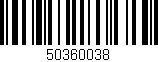 Código de barras (EAN, GTIN, SKU, ISBN): '50360038'