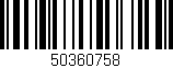 Código de barras (EAN, GTIN, SKU, ISBN): '50360758'