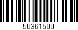 Código de barras (EAN, GTIN, SKU, ISBN): '50361500'