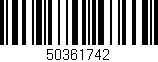 Código de barras (EAN, GTIN, SKU, ISBN): '50361742'