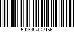 Código de barras (EAN, GTIN, SKU, ISBN): '5036694047156'