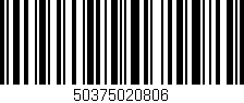 Código de barras (EAN, GTIN, SKU, ISBN): '50375020806'