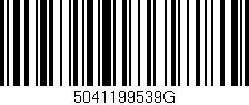 Código de barras (EAN, GTIN, SKU, ISBN): '5041199539G'