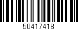 Código de barras (EAN, GTIN, SKU, ISBN): '50417418'
