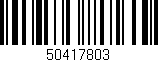 Código de barras (EAN, GTIN, SKU, ISBN): '50417803'