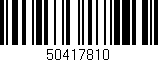 Código de barras (EAN, GTIN, SKU, ISBN): '50417810'