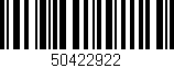 Código de barras (EAN, GTIN, SKU, ISBN): '50422922'