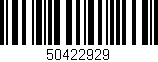 Código de barras (EAN, GTIN, SKU, ISBN): '50422929'