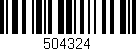 Código de barras (EAN, GTIN, SKU, ISBN): '504324'