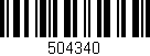 Código de barras (EAN, GTIN, SKU, ISBN): '504340'