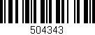 Código de barras (EAN, GTIN, SKU, ISBN): '504343'