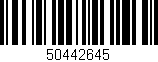 Código de barras (EAN, GTIN, SKU, ISBN): '50442645'