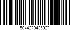 Código de barras (EAN, GTIN, SKU, ISBN): '5044270436027'