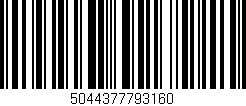 Código de barras (EAN, GTIN, SKU, ISBN): '5044377793160'