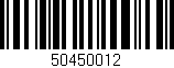 Código de barras (EAN, GTIN, SKU, ISBN): '50450012'