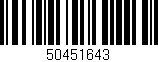 Código de barras (EAN, GTIN, SKU, ISBN): '50451643'