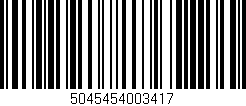 Código de barras (EAN, GTIN, SKU, ISBN): '5045454003417'